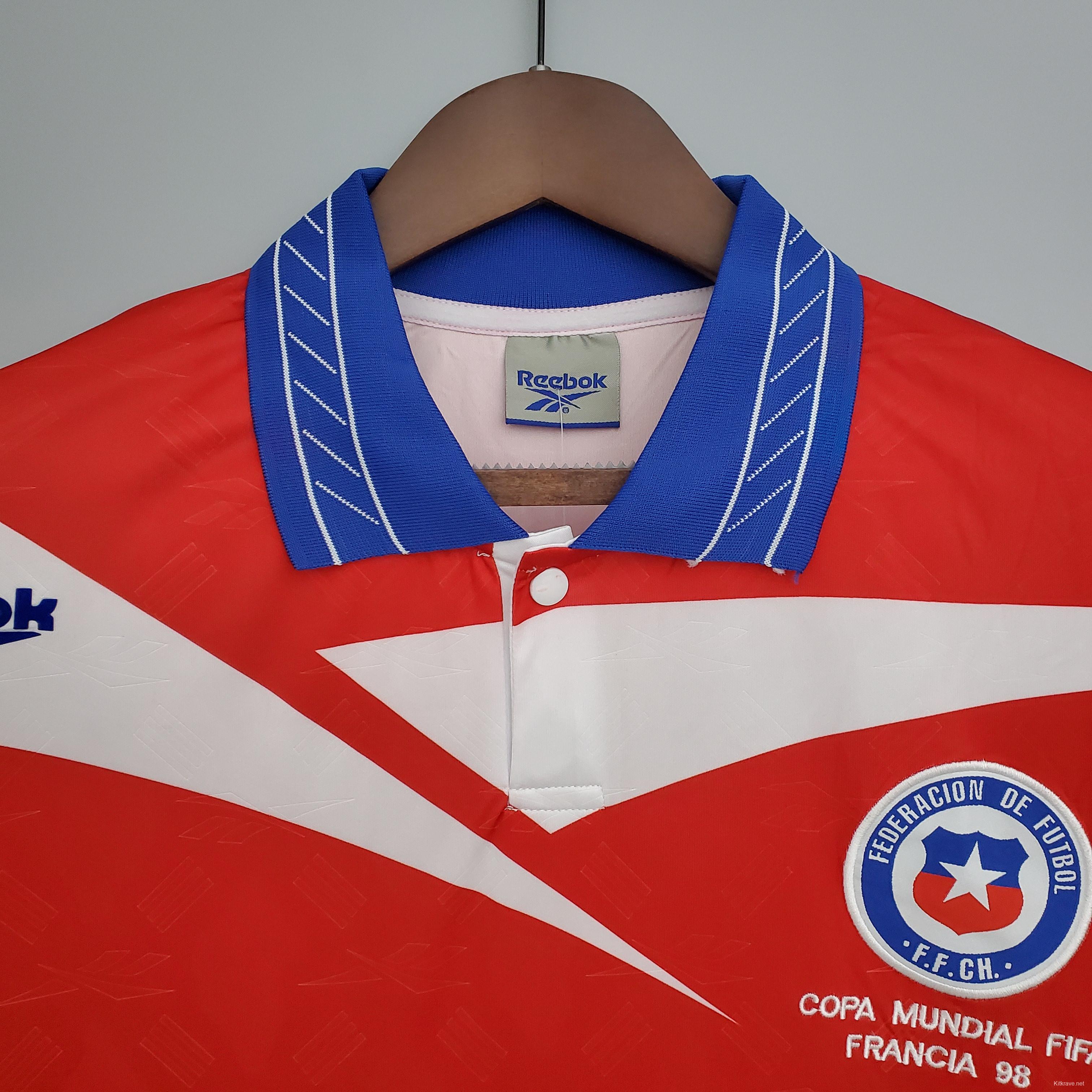 Retro 1998 Chile home Soccer Jersey