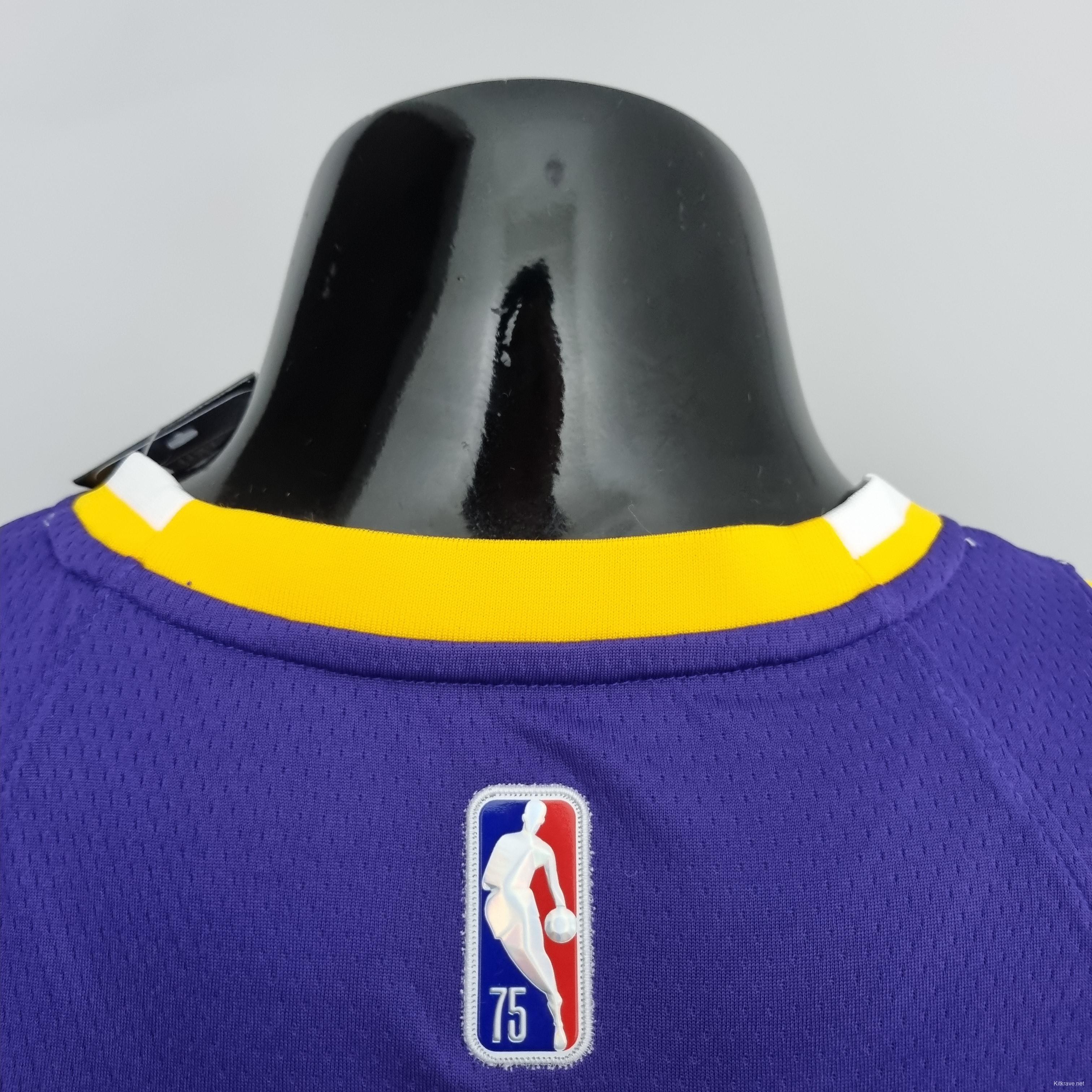 75th Anniversary Westbrook #0 Los Angeles Lakers Jordan Purple NBA Jersey