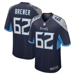 Men's Aaron Brewer Navy Player Limited Team Jersey