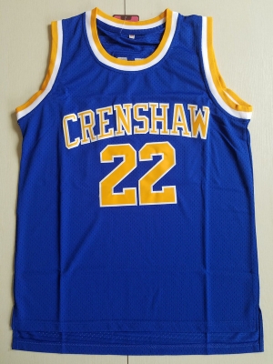 Quincy McCall 22 Crenshaw High School Blue Basketball Jersey Love and Basketball