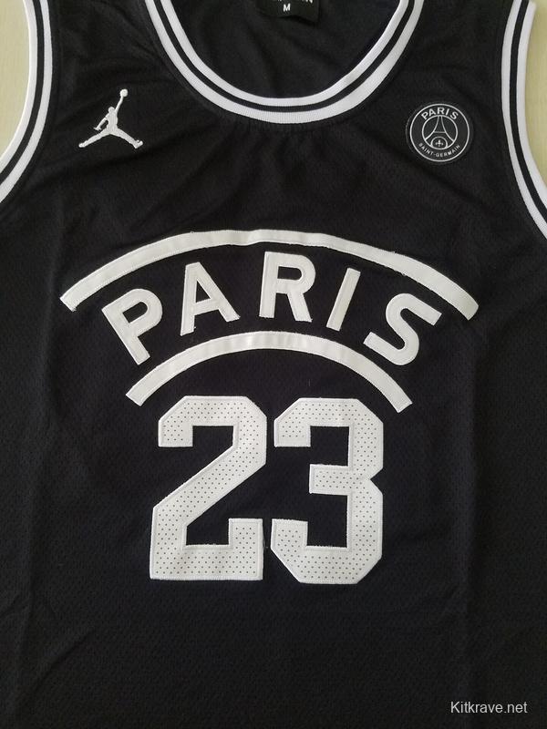 PSG Michael Jordan Black Basketball Jerseys