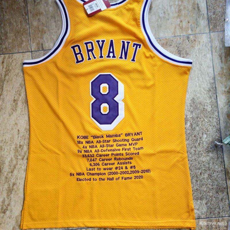 Men's Kobe Bryant Yellow Retro Classic Team Jersey