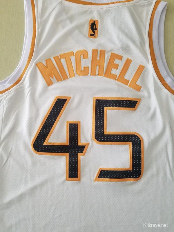 Donovan Mitchell 45 White Golden Edition Jersey