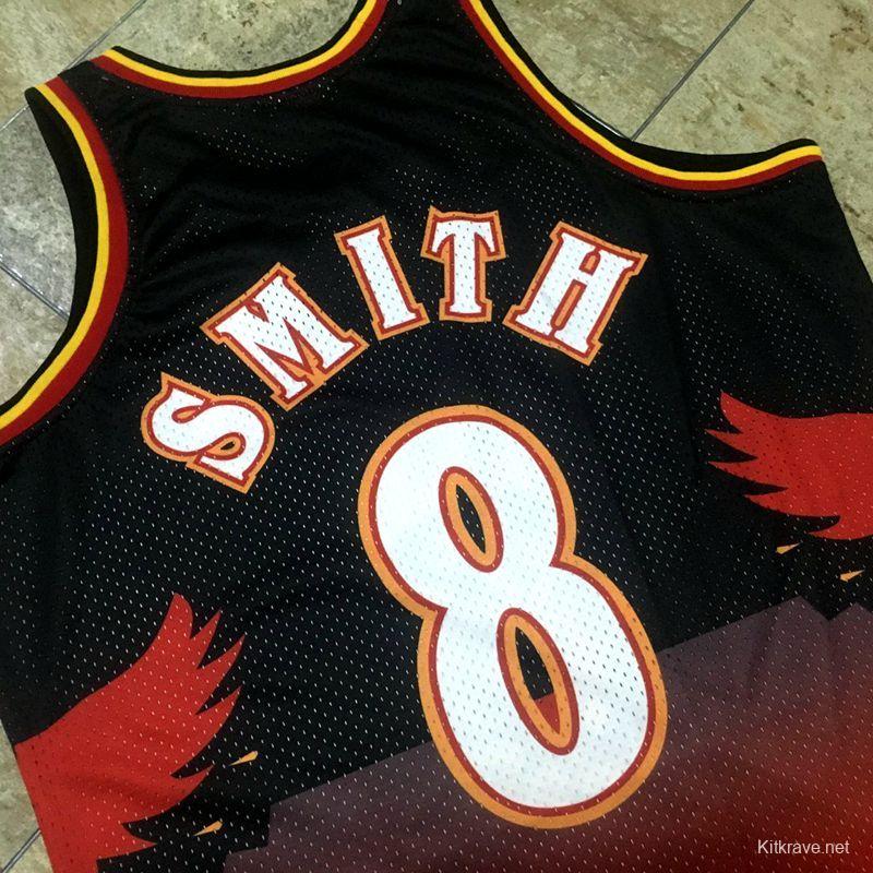 Men's Steve Delano Smith Black And Red Retro Classic Team Jersey