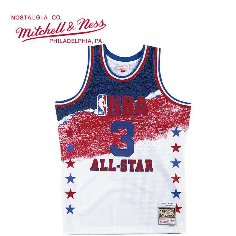 Men's Allen Iverson White Retro Classic Team Jersey