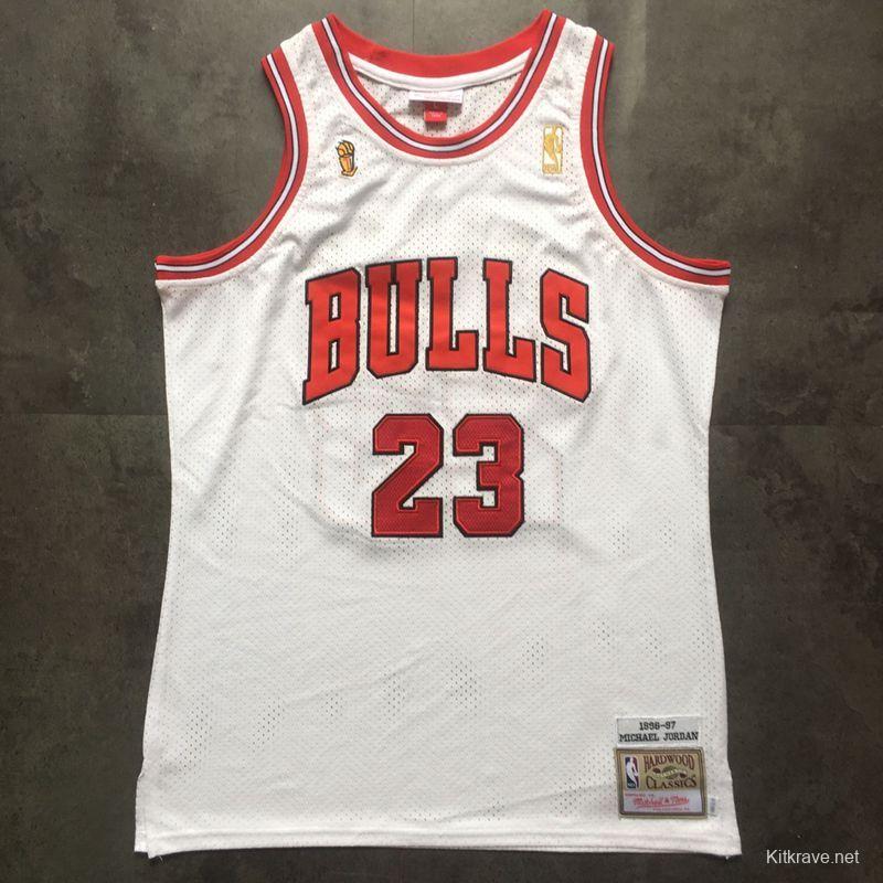 Men's Michael Jordan White Retro Classic Team Jersey