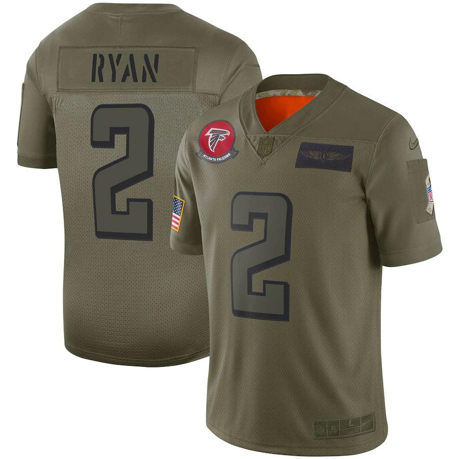 Youth Matt Ryan Olive 2019 Salute to Service Player Limited Team Jersey