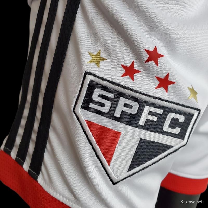 22/23 Kids São Paulo Home Size 16-28 Soccer Jersey