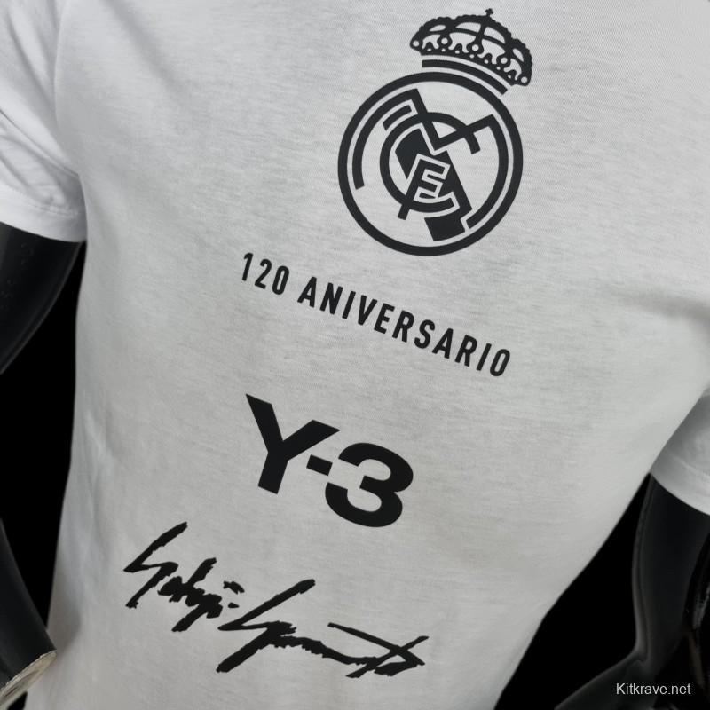 22/23 Real Madrid Y3 White T-Shirts #0056