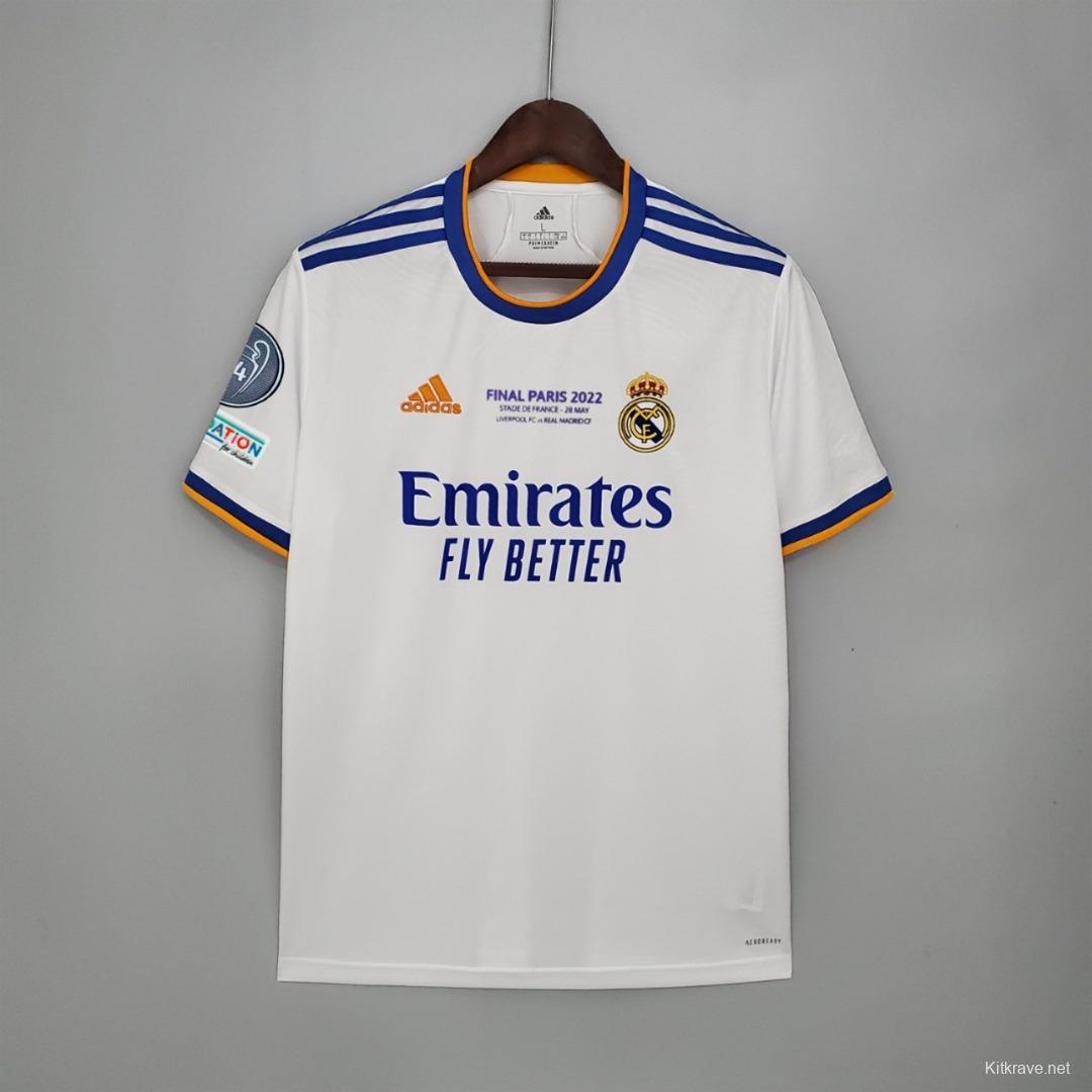 21/22 Real Madrid Final Version Home Soccer Jersey