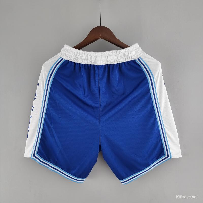 Los Angeles Lakers Retro NBA Shorts Blue White Trim