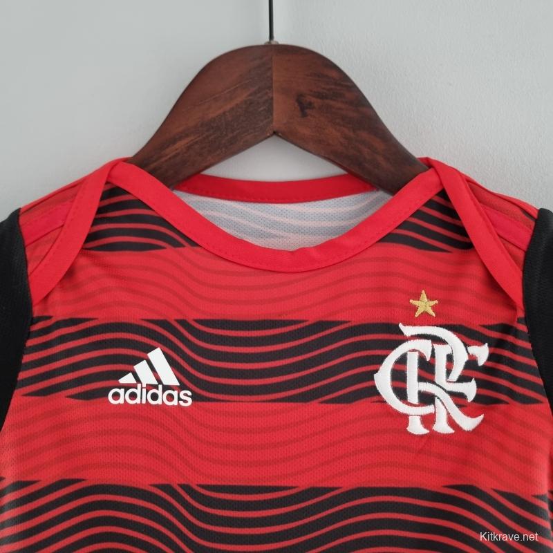 22/23 Flamengo Home Baby KM#0025 9-12 Soccer Jersey