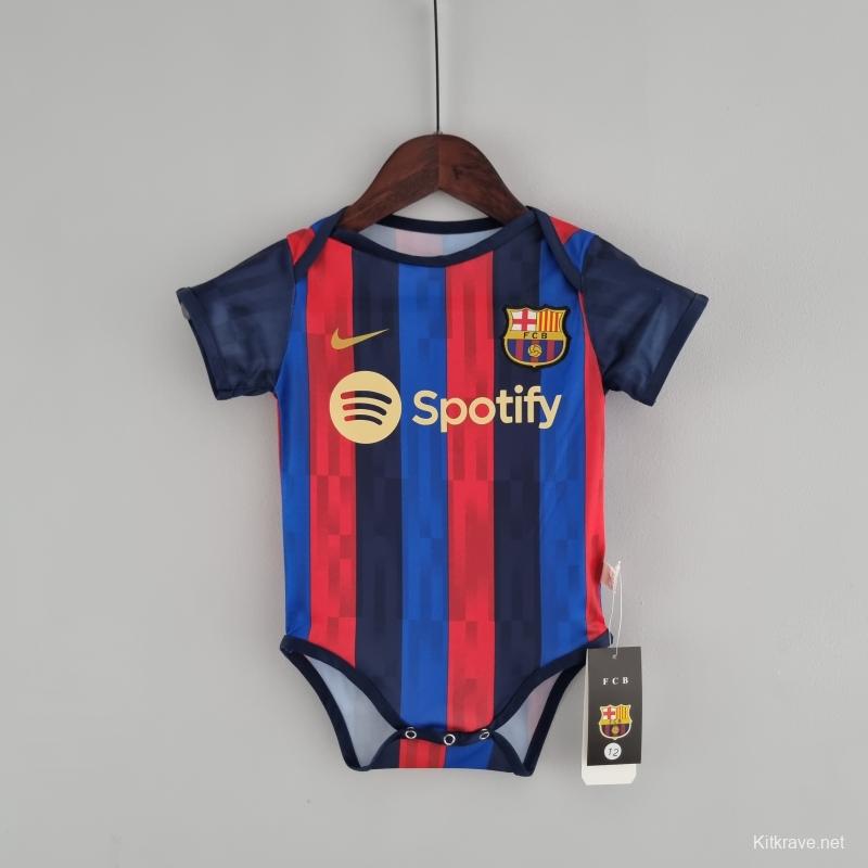 22/23 Barcelona Home Baby 6-12 Month KM#0022 9-12 Soccer Jersey