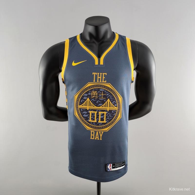 2018 KUMINGA#00 Golden State Warriors Grey NBA Jersey