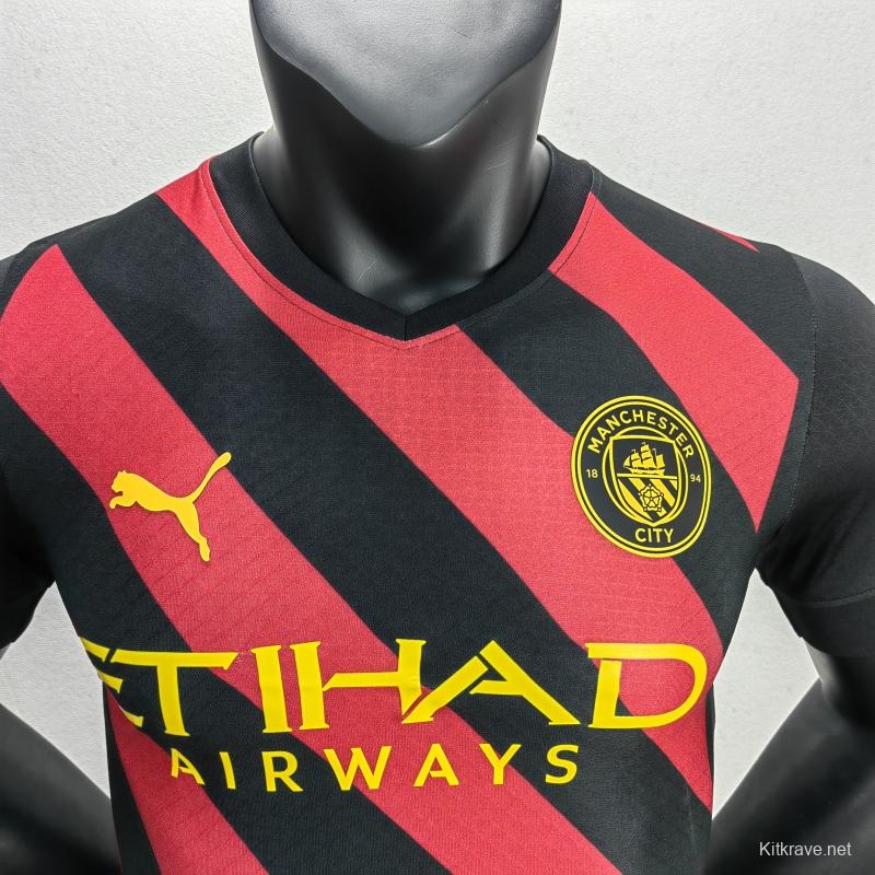 Player Version 22/23 Manchester City Away Soccer Jersey