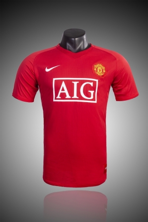 Retro 07/08 Manchester United Home Soccer Jersey