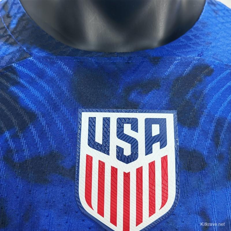 Player Version 2022 USA Away Soccer Jersey