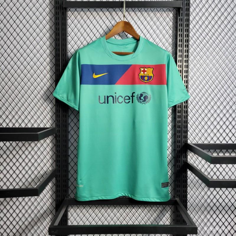 Retro 10/11 Barcelona Away Green Jersey