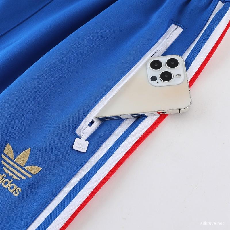 2023 Adidas Original Blue Full Zipper Jacket +Pants