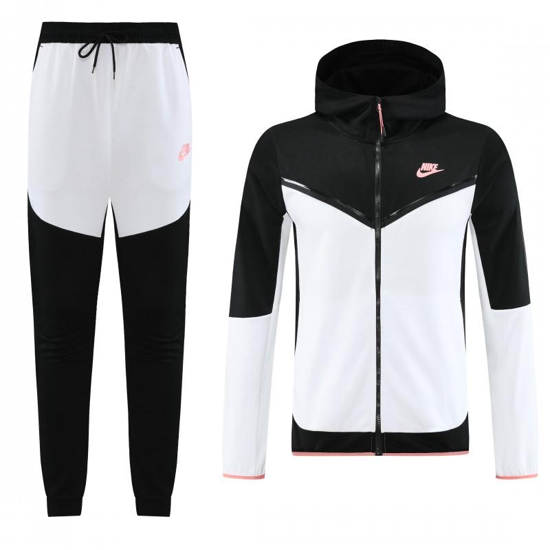 2023 Nike White Black Full Zipper Hoodie Jacket +Pants