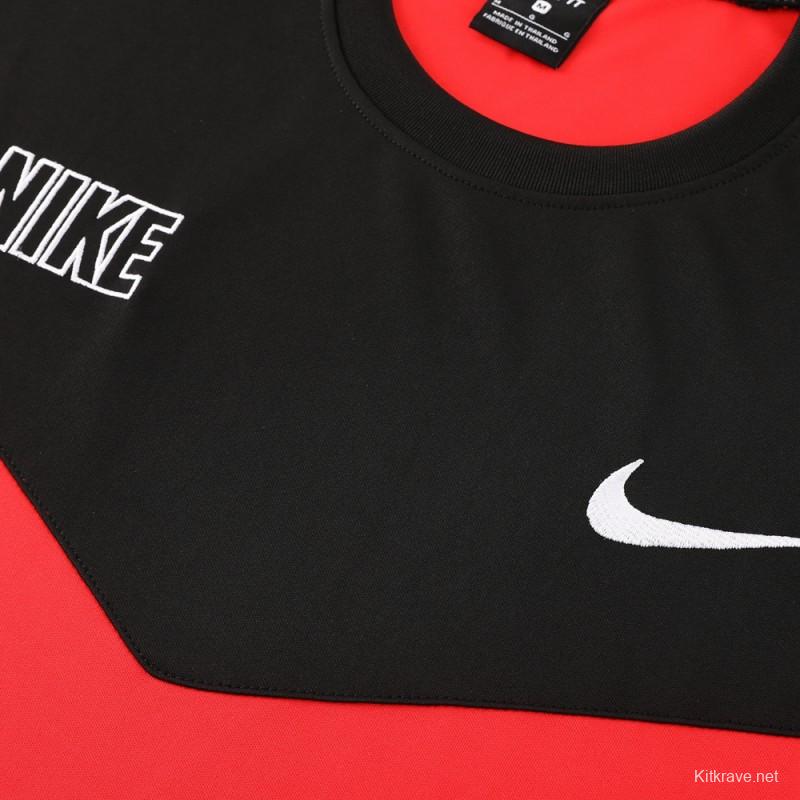 23/24 NIKE Black/Red Short Sleeve Jersey+Pants