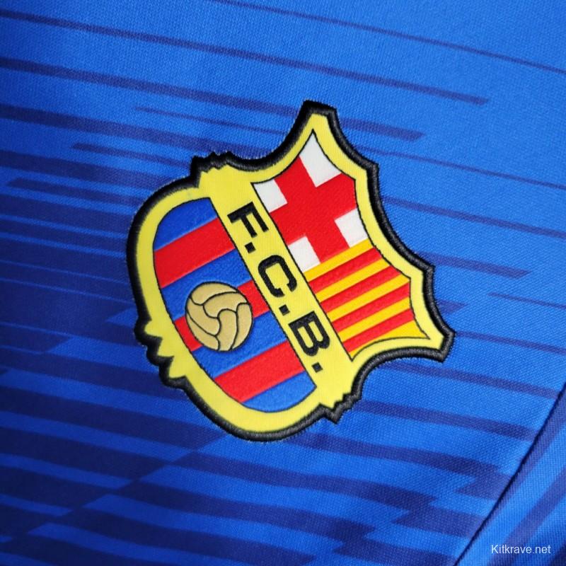 23-24 Barcelona Blue Pre-Match Training Jersey