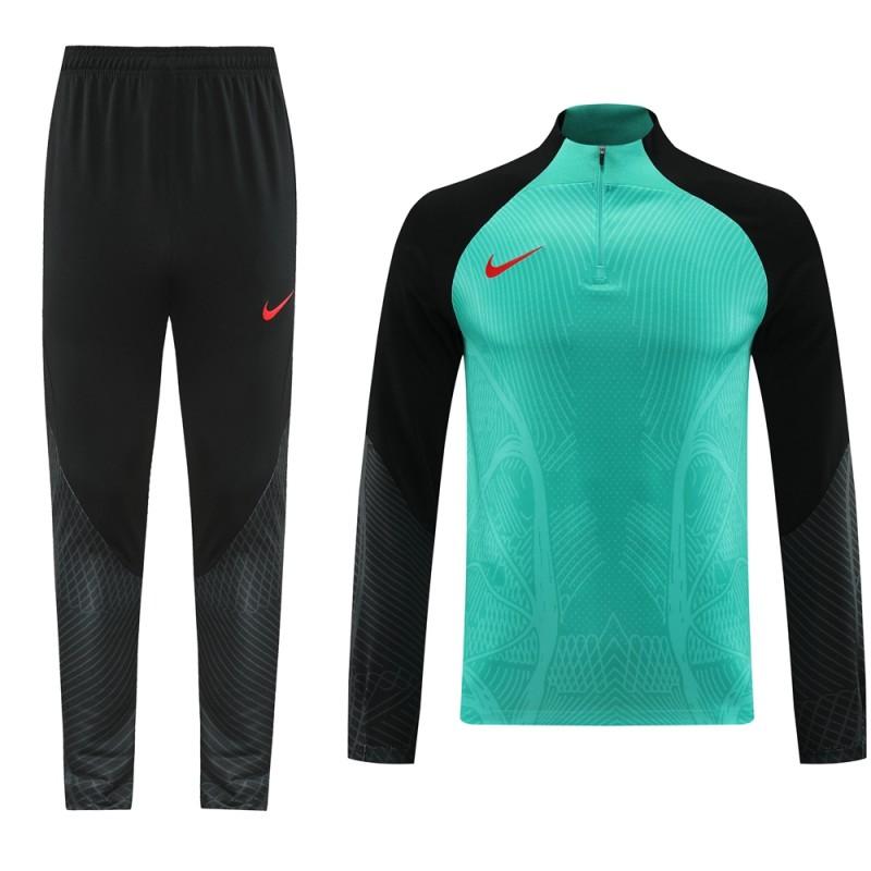 2024 Nike Green/Black Half Zipper Jacket+Pants