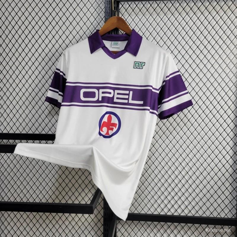 Retro 84/85 ACF Fiorentina Away White Jersey