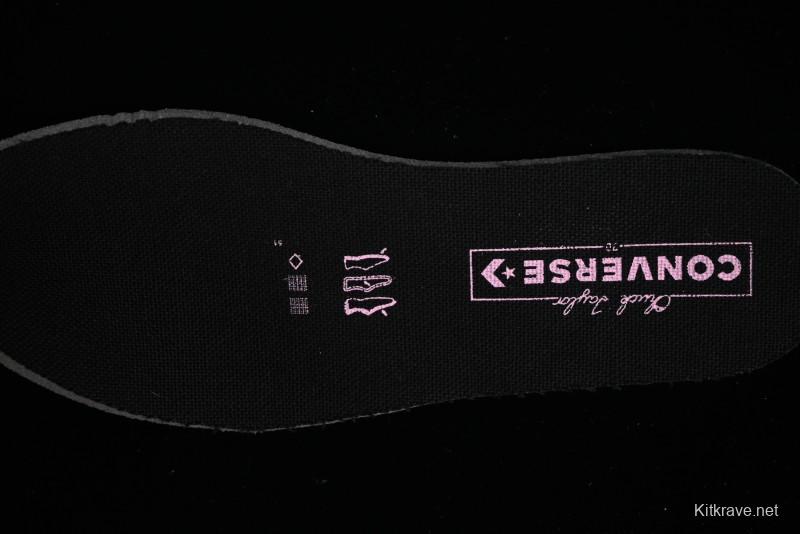 Converse Chuck 70s Low-Top Casual Sneakers with Black-Pink Chain Design - A09542C