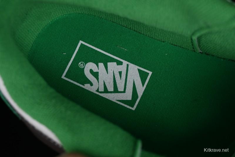 Vans Classics Knu Skool White Green Chunky Tongue Retro Sneakers - VN0009QCV0N