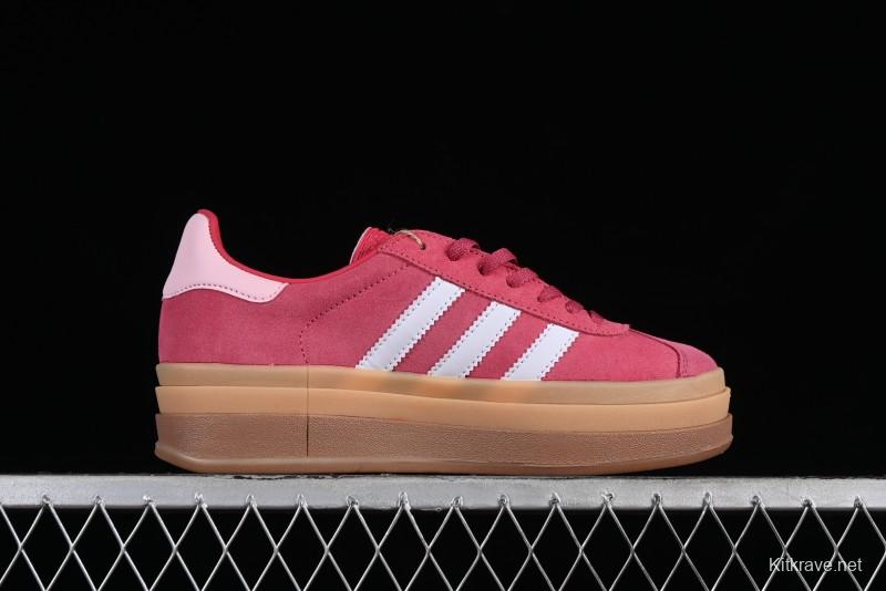 Adidas Originals Gazelle Bold Low-Top Sneakers with Thick Sole for Anti-Slip and Durability - ID6997