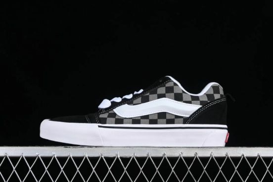 Vans Classics Knu Skool Retro Skate Shoes with Thick Tongue and Oversized Toe - VN0009QCB9P