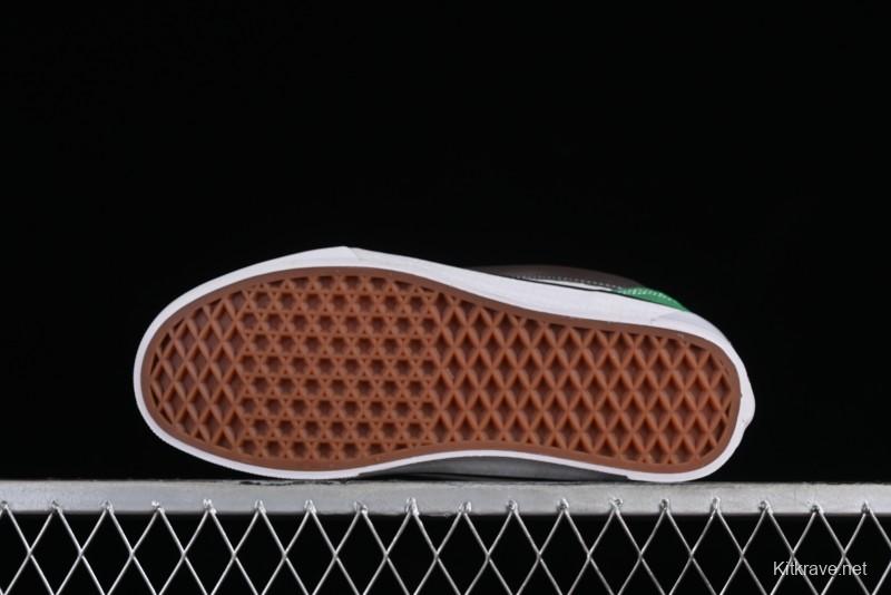 Vans Classics Knu Skool White Green Chunky Tongue Retro Sneakers - VN0009QCV0N