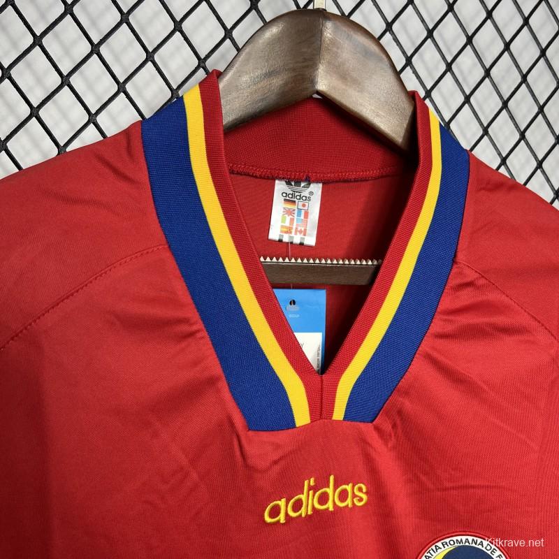 Retro 1994 Romania Away Red Jersey