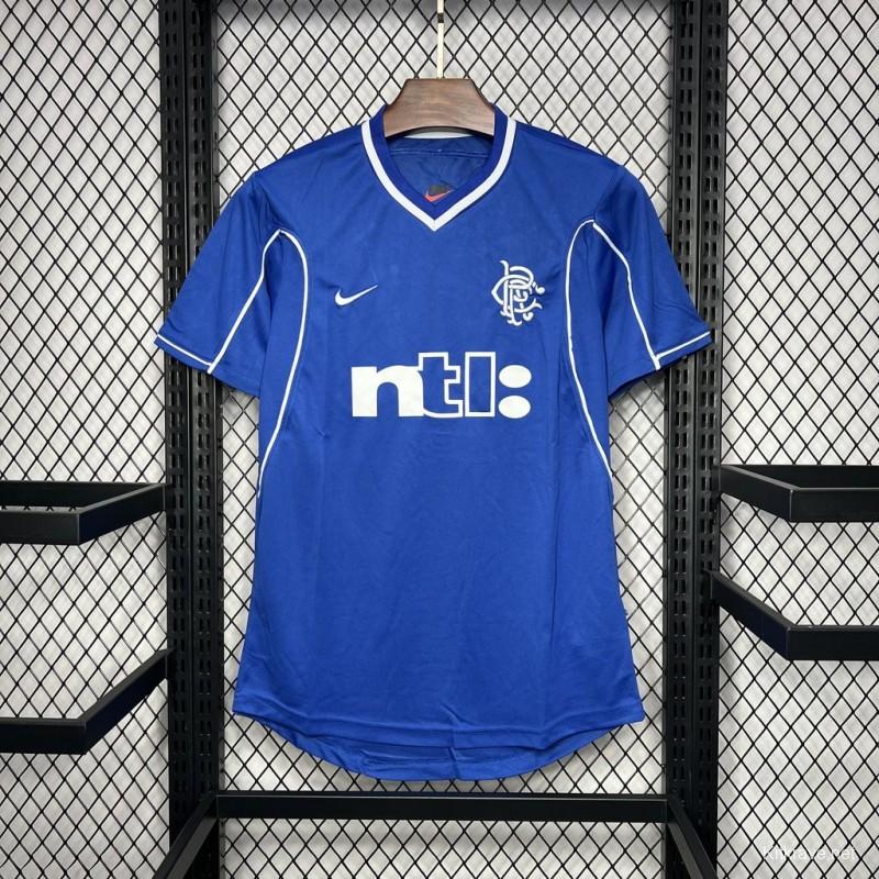 Retro 99/01 Glasgow Rangers Home Jersey