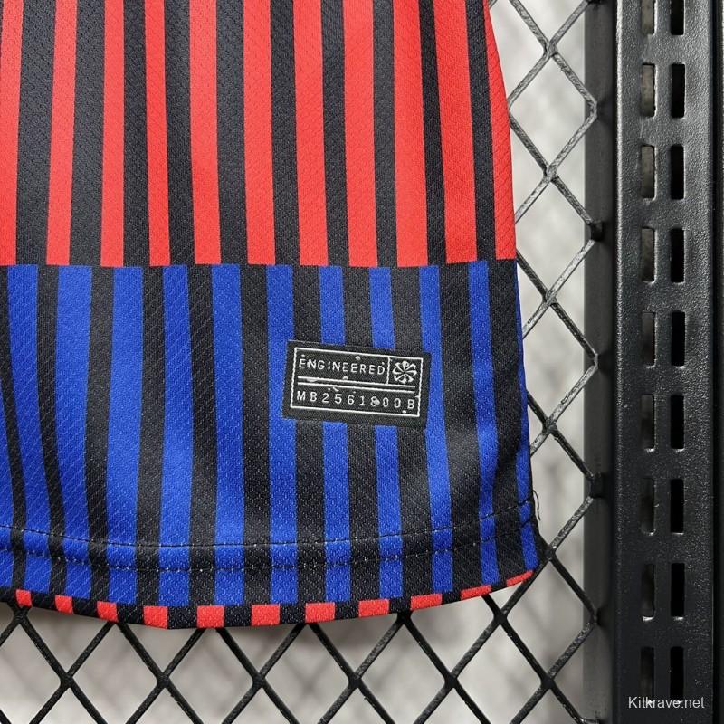 24/25 Barcelona Pre-Match Red/Blue Stripe Jersey