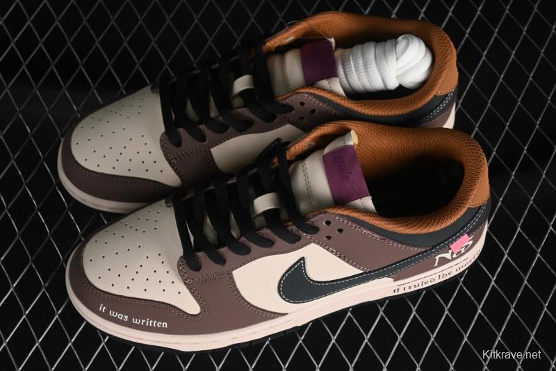 Nike SB Dunk Low Casual Skateboarding Shoes in Black/Brown - MU0232-370
