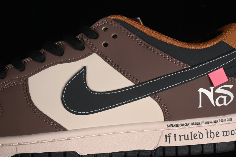 Nike SB Dunk Low Casual Skateboarding Shoes in Black/Brown - MU0232-370