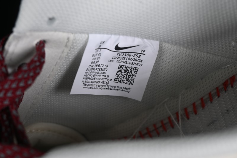 Nike Air Force 1 '07 Low "NIKE" Triple Swoosh Series White Wine Red Classic Casual Sneakers - TV2306-258
