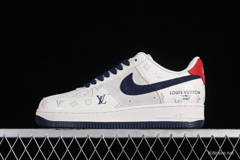 Nike Air Force 1 '07 Low LV Collaboration - Off White Navy Blue Casual Shoes CV1724-111