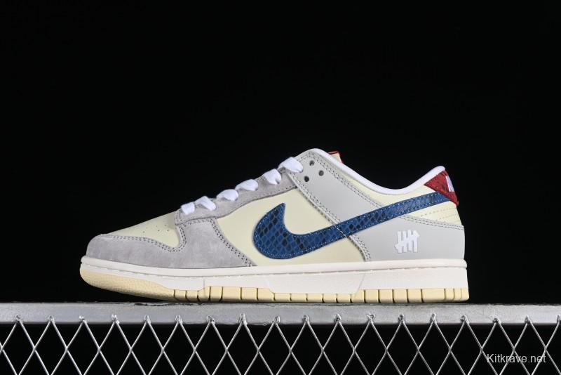 Nike SB Dunk Low UN Collaboration - Blue Dragon Scale Anniversary High-End Custom Low-Top Casual Skate Shoes - FC2025-302