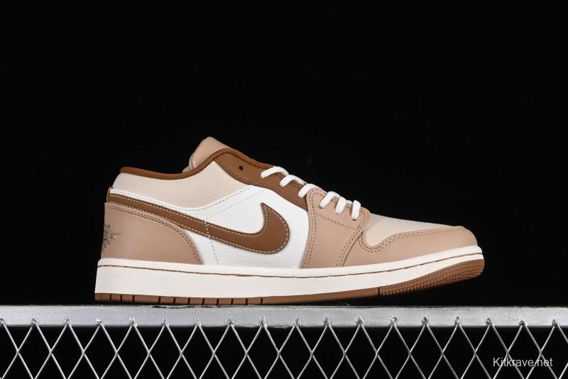 Nike Air Jordan 1 Low AJ1 Khaki Yellow Low-Top Casual Lifestyle Sneakers - HF5753-221