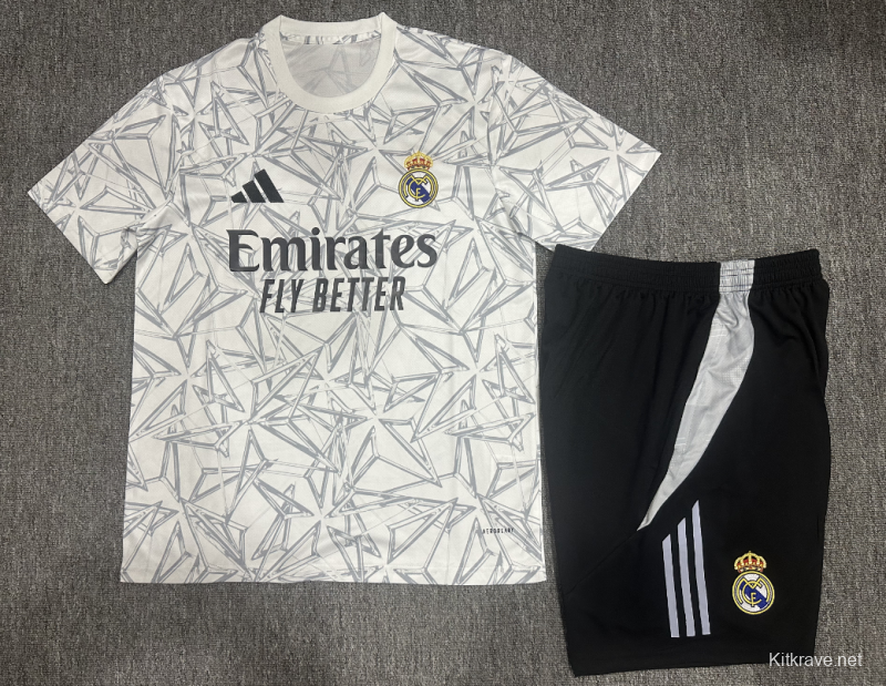 24/25 Kids Real Madrid White Special Short Sleeve Jersey+Shorts