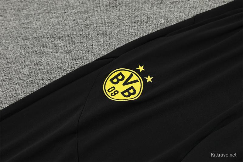 24/25 Borussia Dortmund Black Half Zipper Jacket+Long Pants