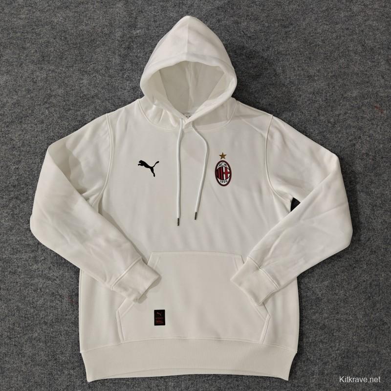 24/25 AC Milan Navy/Red/Black/Beige/Grey Hoodie WIth Black Badge