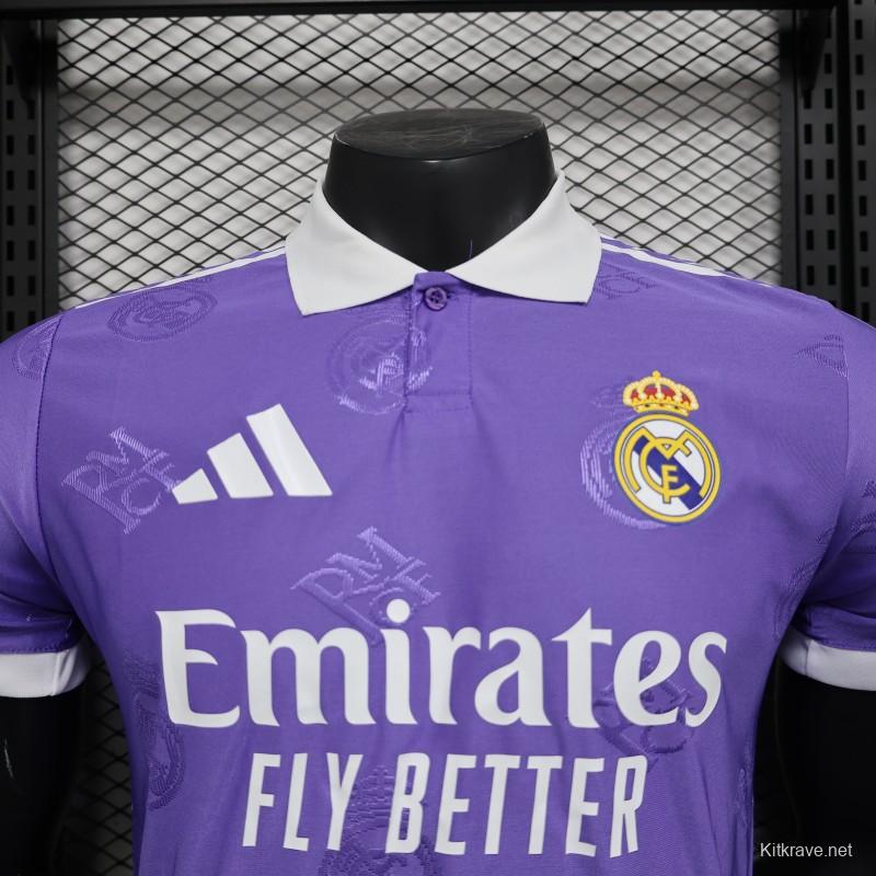 Player Version 24/25 Real Madrid Purple Pre-Match Jersey