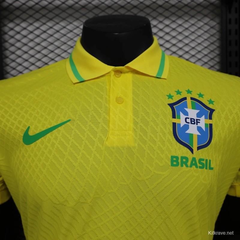 25/26 Player Version Brazil POLO Yellow Jersey