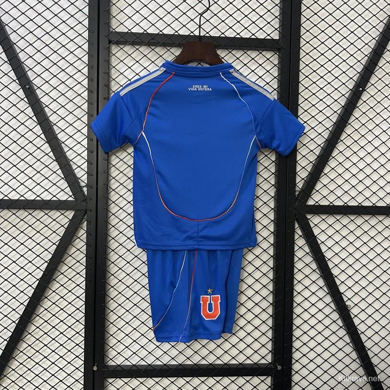 25/26 Kids Universidad De Chile Home Size 16-28 Jersey