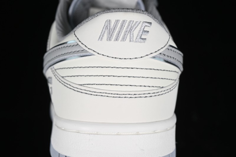 Nike SB Dunk Low OFF-WHITE Collaboration - Light Beige Grey Check Anniversary High-End Custom Low-Top Casual Sneakers - DJ2024-001
