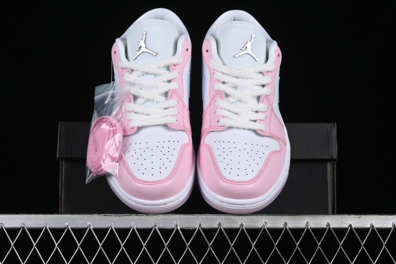 Nike Air Jordan 1 Low "White/Pink Foam/Glacier Blue" Casual Sneakers - HM3706-141